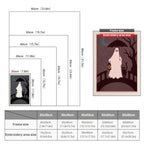 Size chart for punch needle kits from 20 x 30 cm to 60 x 80 cm