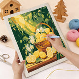 Punching the Lemon Basket design with the punch needle