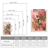 Size chart for punch needle kits from 20 x 30 cm to 60 x 80 cm