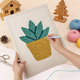Punching the Little Agave design with the punch needle