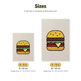 Size chart for the two mini canvas sizes: 6 x 8 in and 8 x 12 in