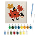 Maple Leaf Witch punch needle kit: finished canvas with threads, punch needle and threader