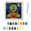 Monster Candy Bowl punch needle kit: finished canvas with threads, punch needle and threader