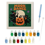 Moon Dance punch needle kit: finished canvas with threads, punch needle and threader