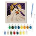Moonlight Bride punch needle kit: finished canvas with threads, punch needle and threader