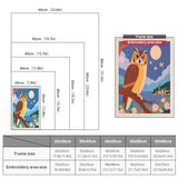 Size chart for punch needle kits from 20 x 30 cm to 60 x 80 cm
