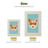 Size chart for the two mini canvas sizes: 6 x 8 in and 8 x 12 in