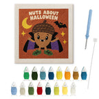Nuts About Halloween punch needle kit: finished canvas with threads, punch needle and threader