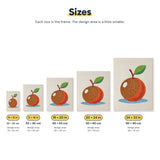 Size chart for punch needle kits from 20 x 30 cm to 60 x 80 cm