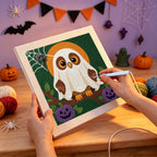 Punching the Owl in a Sheet design with the punch needle