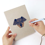 Punching a Panda and Cat mini canvas with the punch needle