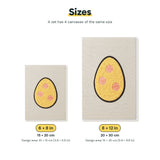 Size chart for the two mini canvas sizes: 6 x 8 in and 8 x 12 in