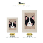 Size chart for the two mini canvas sizes: 6 x 8 in and 8 x 12 in