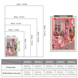 Size chart for punch needle kits from 20 x 30 cm to 60 x 80 cm