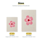 Size chart for the two mini canvas sizes: 6 x 8 in and 8 x 12 in