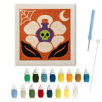 Potion Flower punch needle kit: finished canvas with threads, punch needle and threader