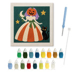 Pumpkin Bride punch needle kit: finished canvas with threads, punch needle and threader
