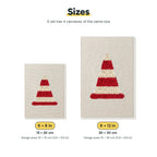 Size chart for the two mini canvas sizes: 6 x 8 in and 8 x 12 in