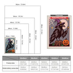 Size chart for punch needle kits from 20 x 30 cm to 60 x 80 cm