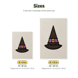 Size chart for the two mini canvas sizes: 6 x 8 in and 8 x 12 in