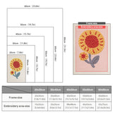 Size chart for punch needle kits from 20 x 30 cm to 60 x 80 cm