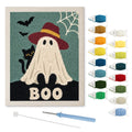 Red Hat Ghost punch needle kit: finished canvas with threads, punch needle and threader