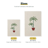 Size chart for the two mini canvas sizes: 6 x 8 in and 8 x 12 in