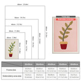 Size chart for punch needle kits from 20 x 30 cm to 60 x 80 cm