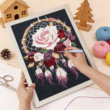 Punching the Rose Dreamcatcher design with the punch needle