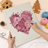Punching the Rose Heart design with the punch needle