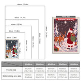 Size chart for punch needle kits from 20 x 30 cm to 60 x 80 cm