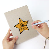 Punching a Santa and Stocking mini canvas with the punch needle