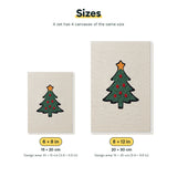 Size chart for the two mini canvas sizes: 6 x 8 in and 8 x 12 in