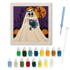 Skeleton Bride punch needle kit: finished canvas with threads, punch needle and threader