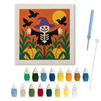 Skeleton in the Corn punch needle kit: finished canvas with threads, punch needle and threader