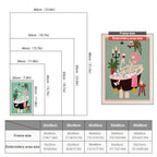 Size chart for punch needle kits from 20 x 30 cm to 60 x 80 cm
