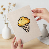 Hand holding a finished Snack Time Treats mini canvas