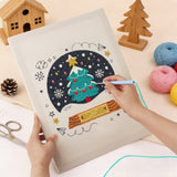 Punching the Snow Globe Tree design with the punch needle