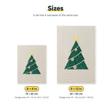 Size chart for the two mini canvas sizes: 6 x 8 in and 8 x 12 in