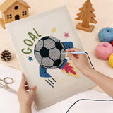 Punching the Soccer Ball Rocket design with the punch needle