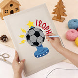 Punching the Soccer Ball Trophy design with the punch needle