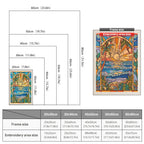 Size chart for punch needle kits from 20 x 30 cm to 60 x 80 cm