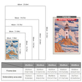 Size chart for punch needle kits from 20 x 30 cm to 60 x 80 cm
