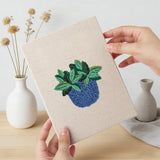 Hand holding a finished Succulent Shelf mini canvas
