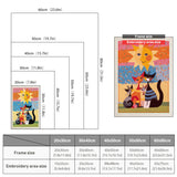 Size chart for punch needle kits from 20 x 30 cm to 60 x 80 cm