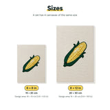 Size chart for the two mini canvas sizes: 6 x 8 in and 8 x 12 in