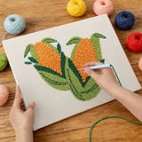 Punching the Sweet Corn Pair design with the punch needle