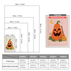Size chart for punch needle kits from 20 x 30 cm to 60 x 80 cm