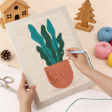Punching the Terracotta Wavy Leaves design with the punch needle