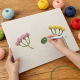 Punching the Tiny Wildflower Sprigs design with the punch needle